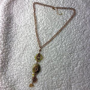 GREEN AND GOLD NECKLACE